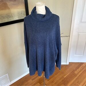 J Jill Blue Marled Cowl Neck Sweater in Women’s 3X